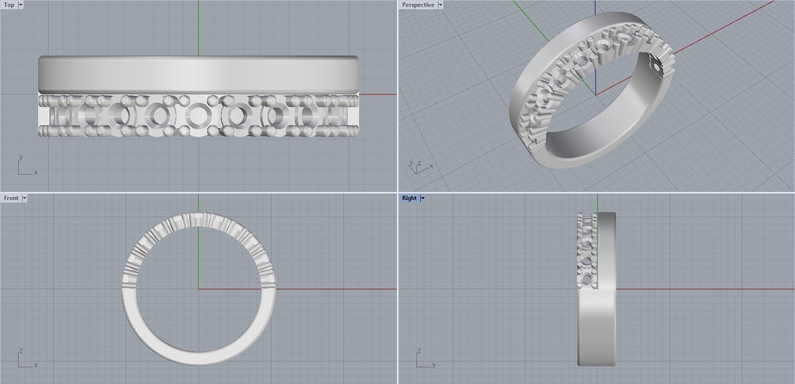Wedding ring 3D print model_2