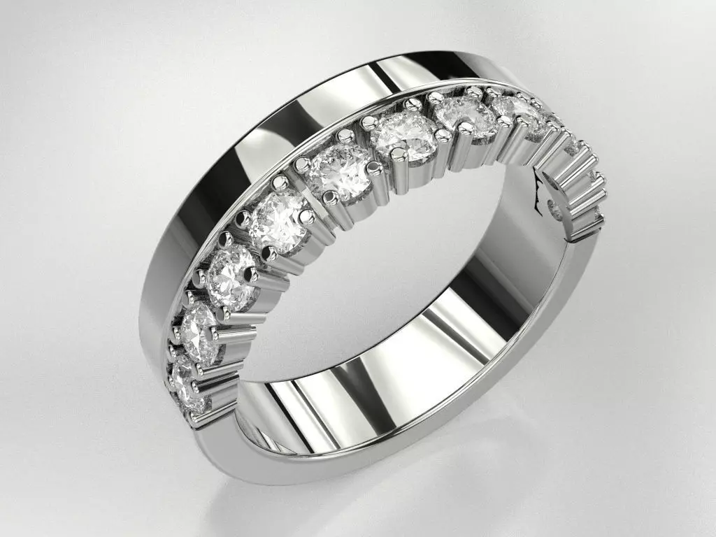 Wedding ring 3D print model_0