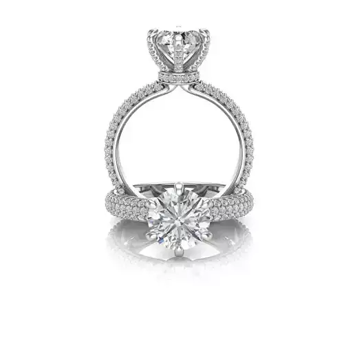 Solitaire Ring 3 rows
