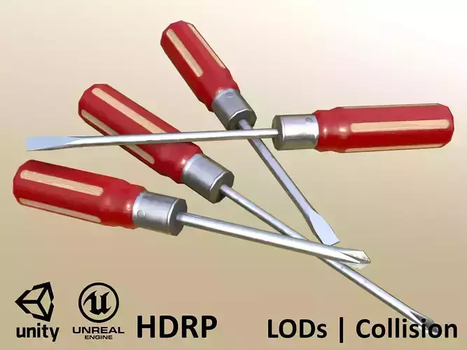 Screwdrivers Wooden Red