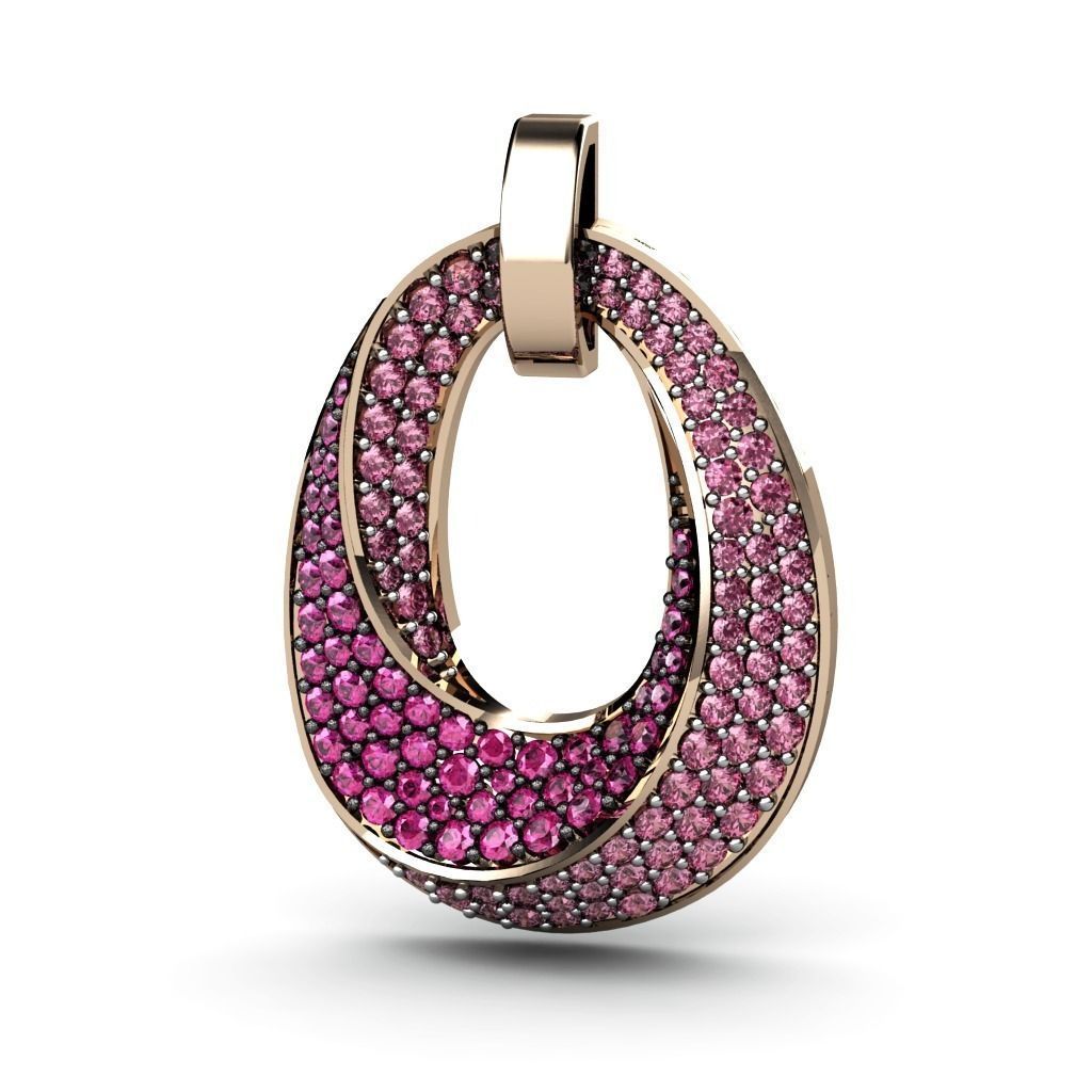 pendants cocktail gems 3D print model