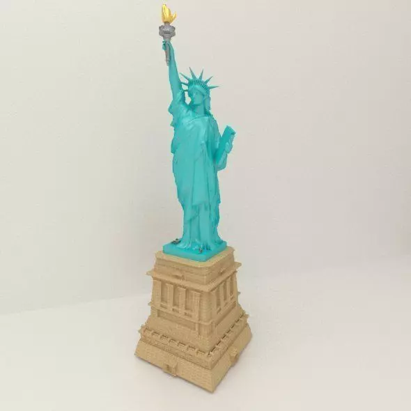America Liberty Statue 3D model_0