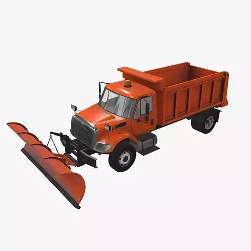 Snow Plow International 7400 Low-poly 3D model