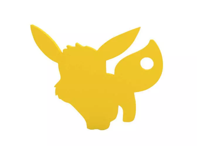 Keychain pokemon eevee keyring 3D print model_0