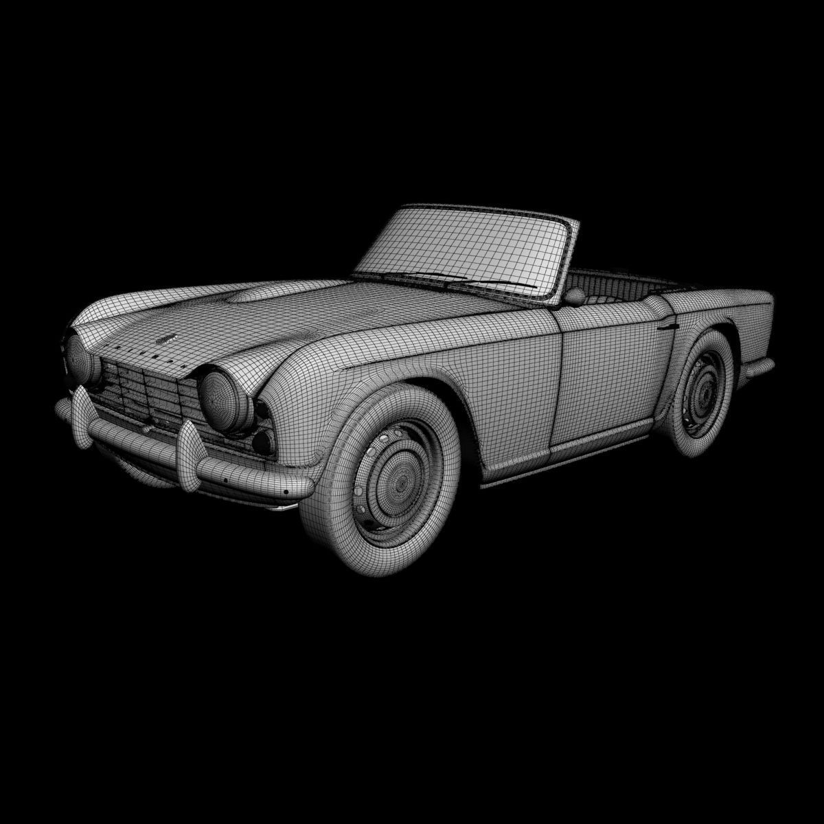 Triumph TR4 3D model_14