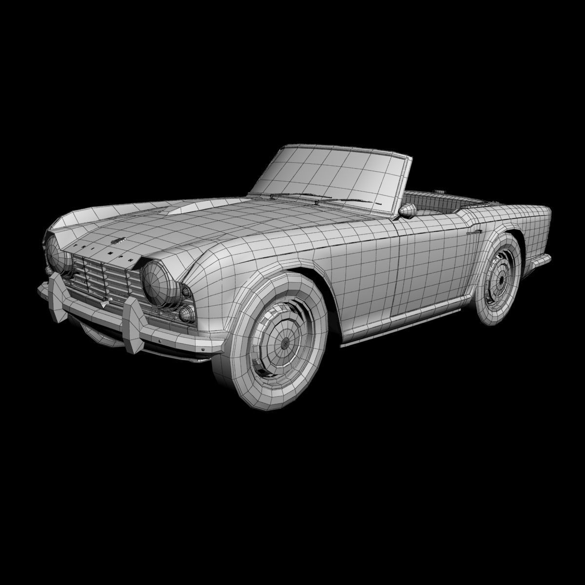 Triumph TR4 3D model_13