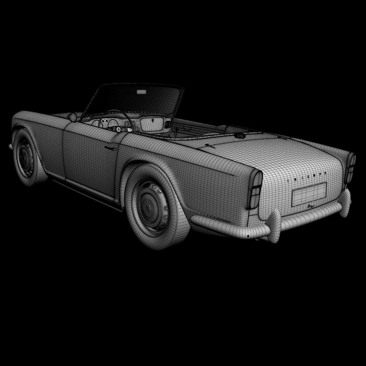 Triumph TR4 3D model_16