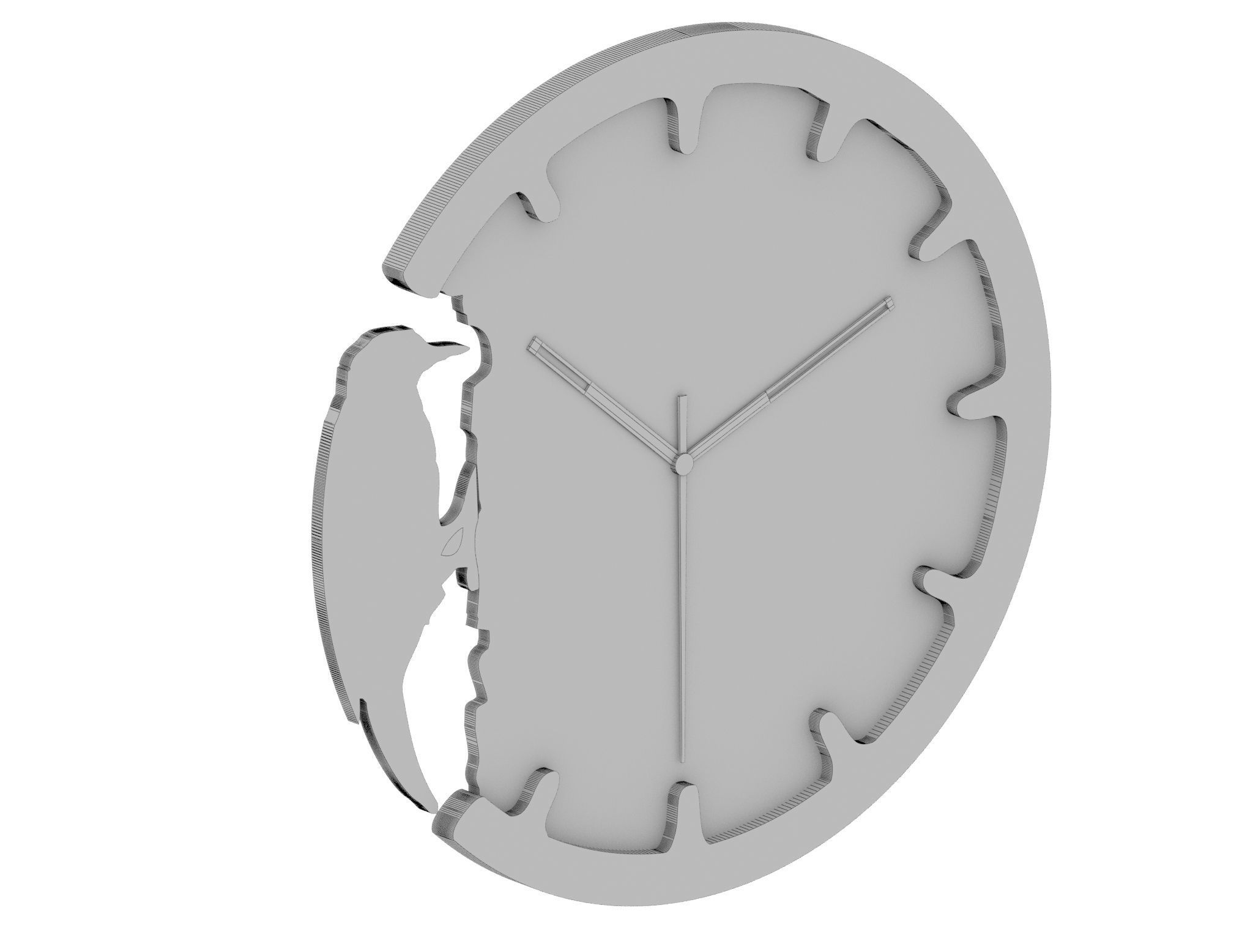 Wall Clock 3D model_7