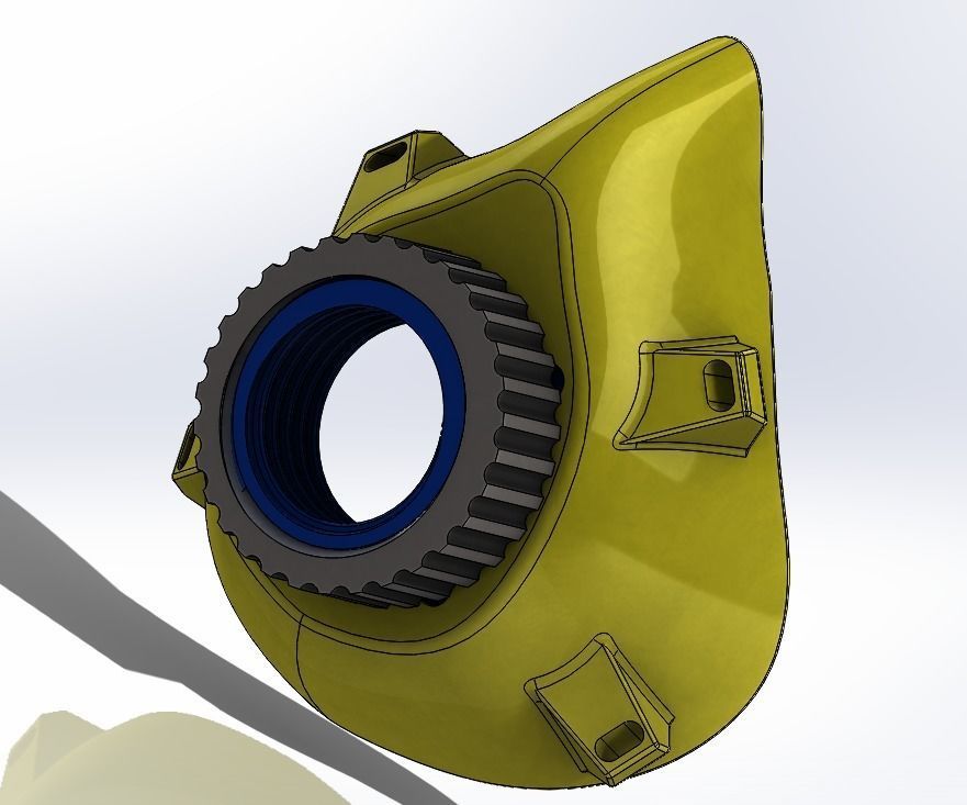 Face mask usable with comercial and improvised  filters  Free 3D print model_1