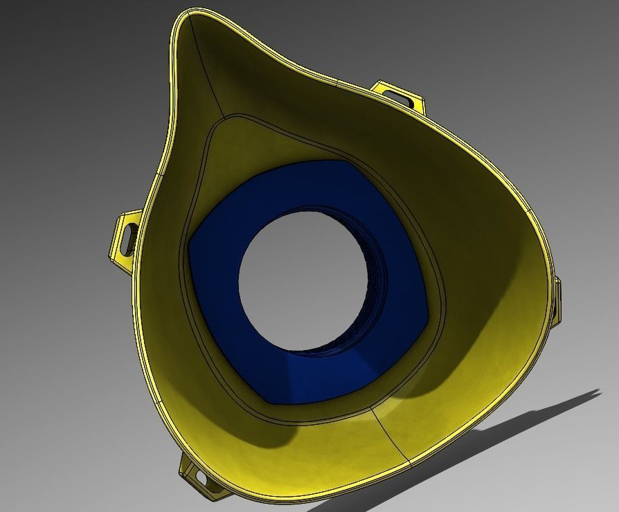 Face mask usable with comercial and improvised  filters  Free 3D print model_2