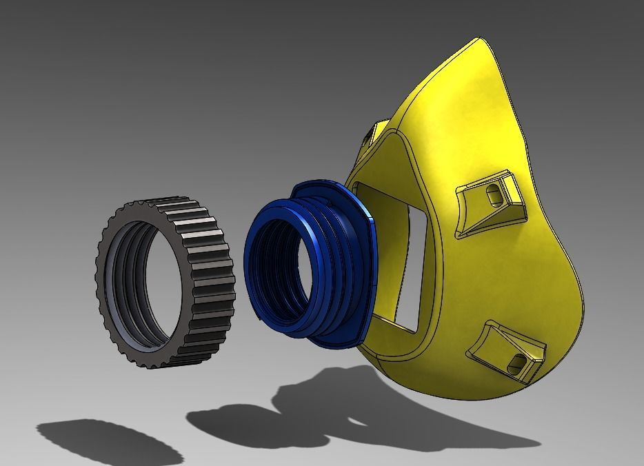 Face mask usable with comercial and improvised  filters  Free 3D print model_3