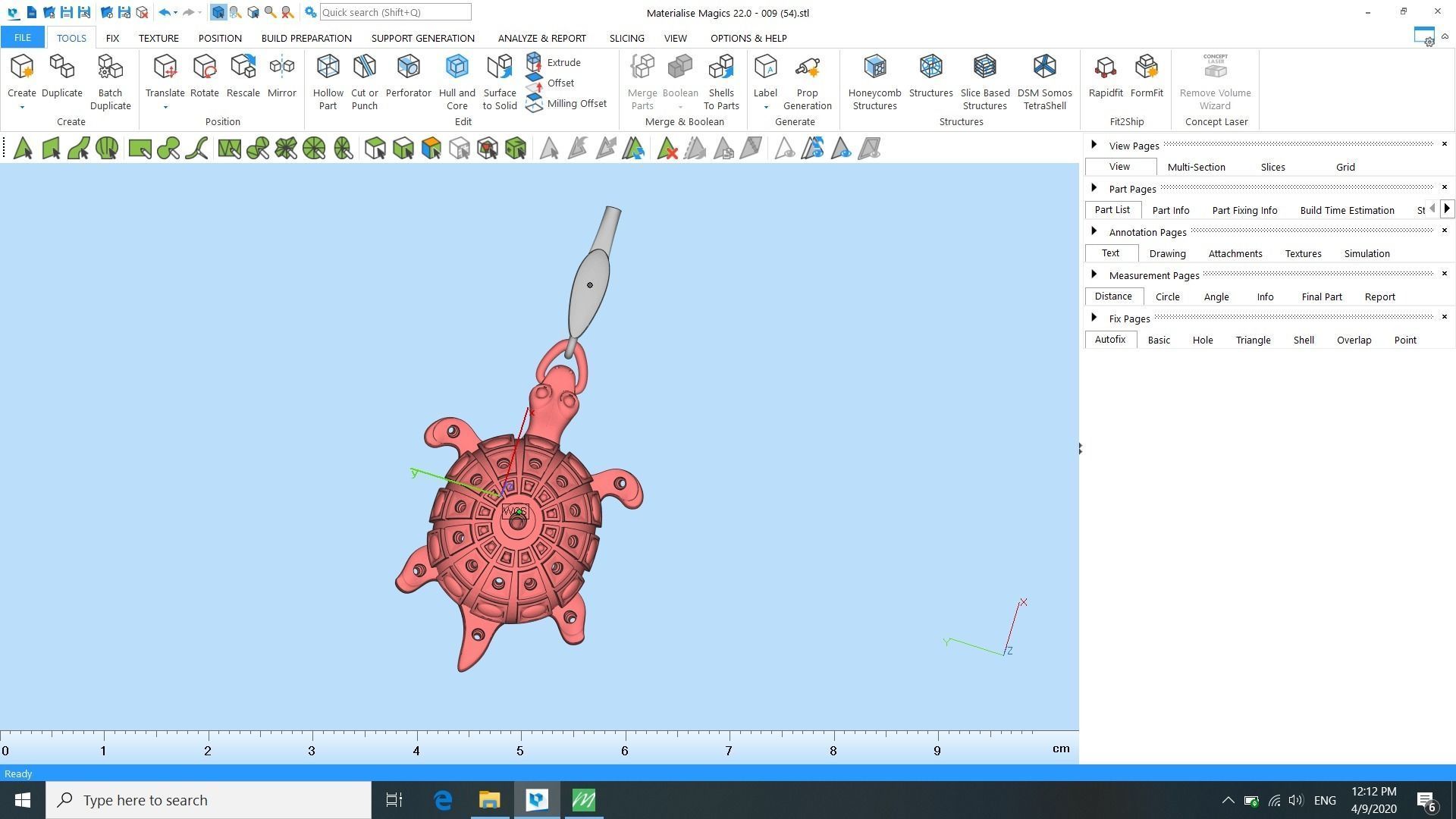 Turtle pendent  3D print model_6