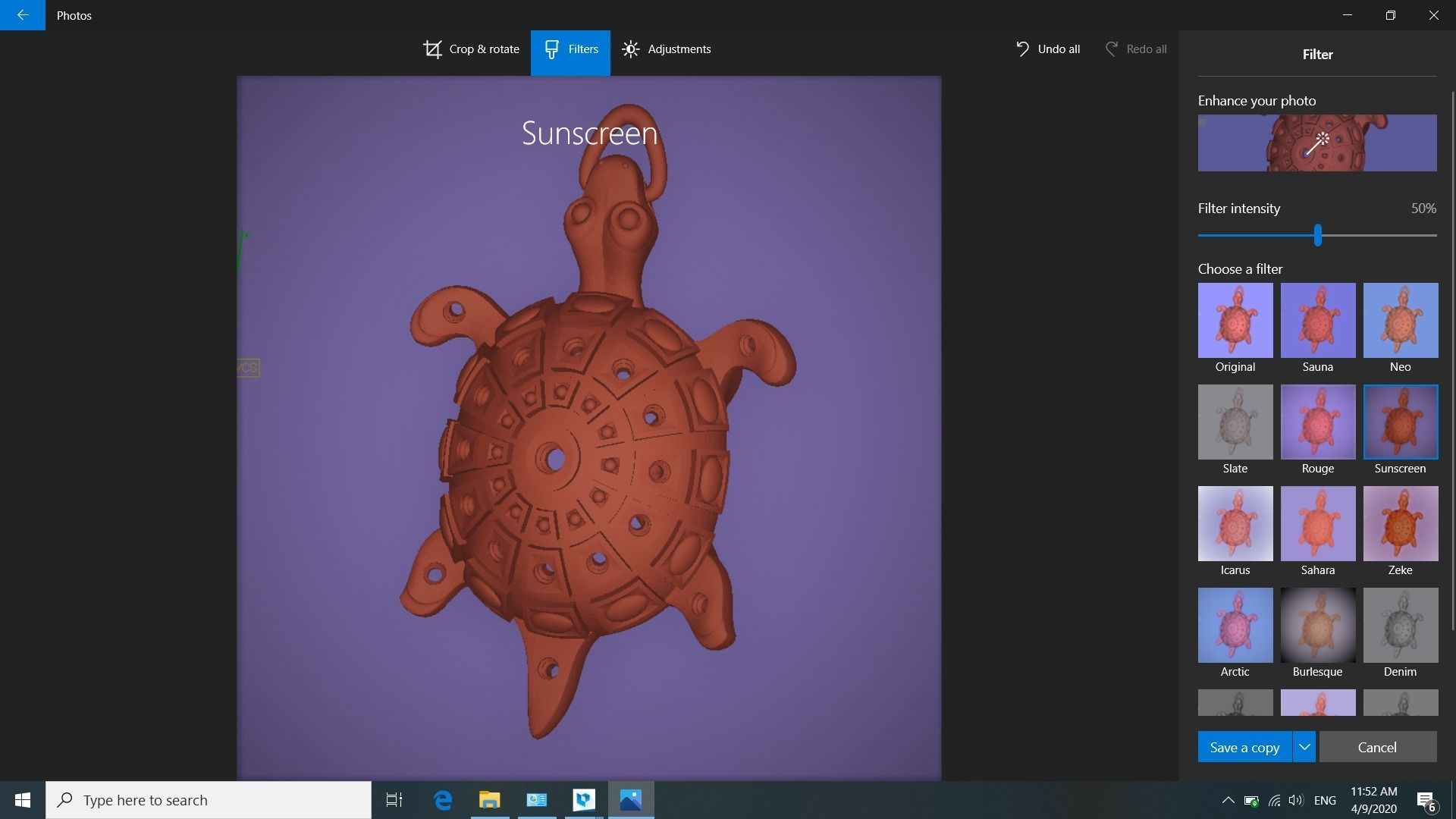 Turtle pendent  3D print model_3