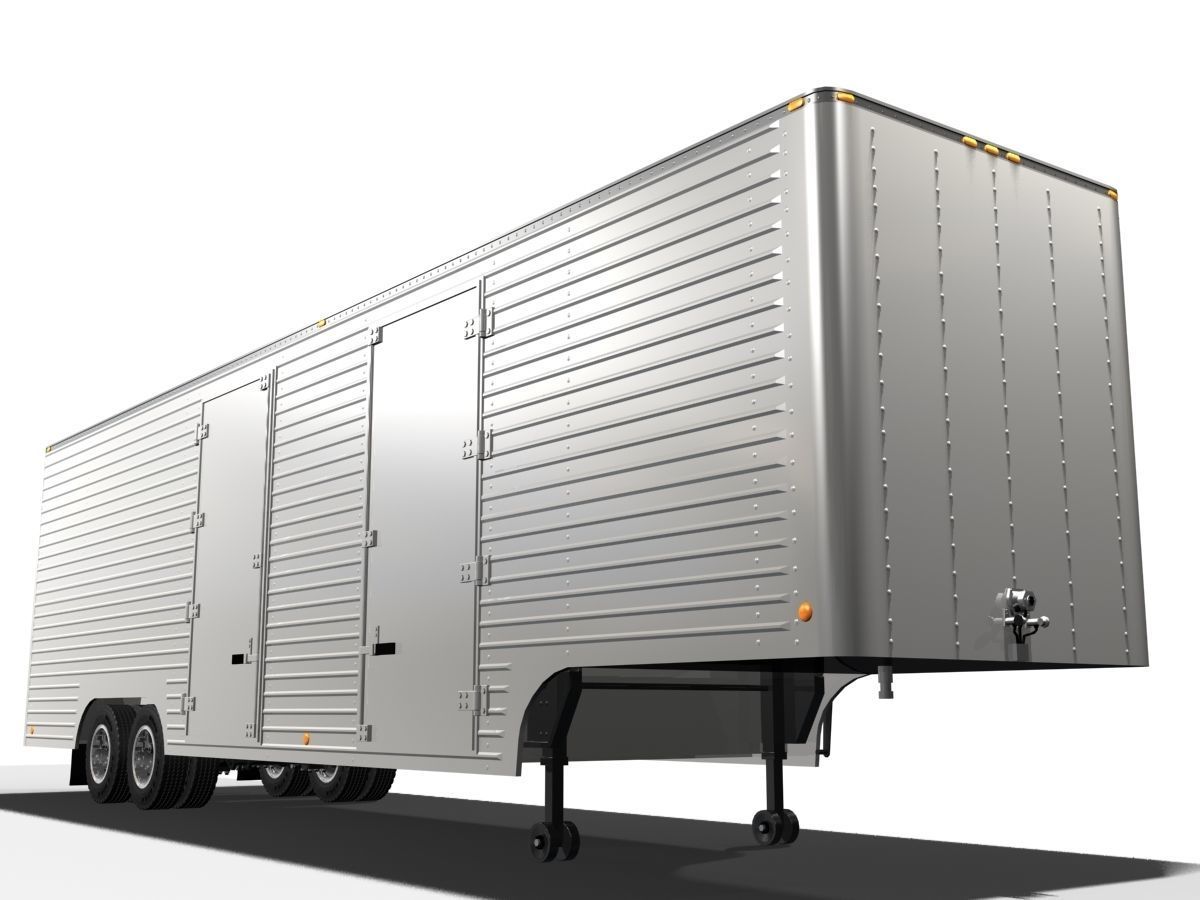 Vintage Moving Van 3D model_3