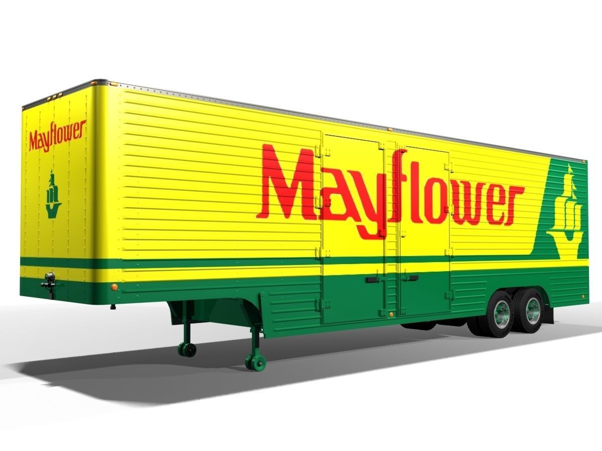 Vintage Moving Van 3D model_22