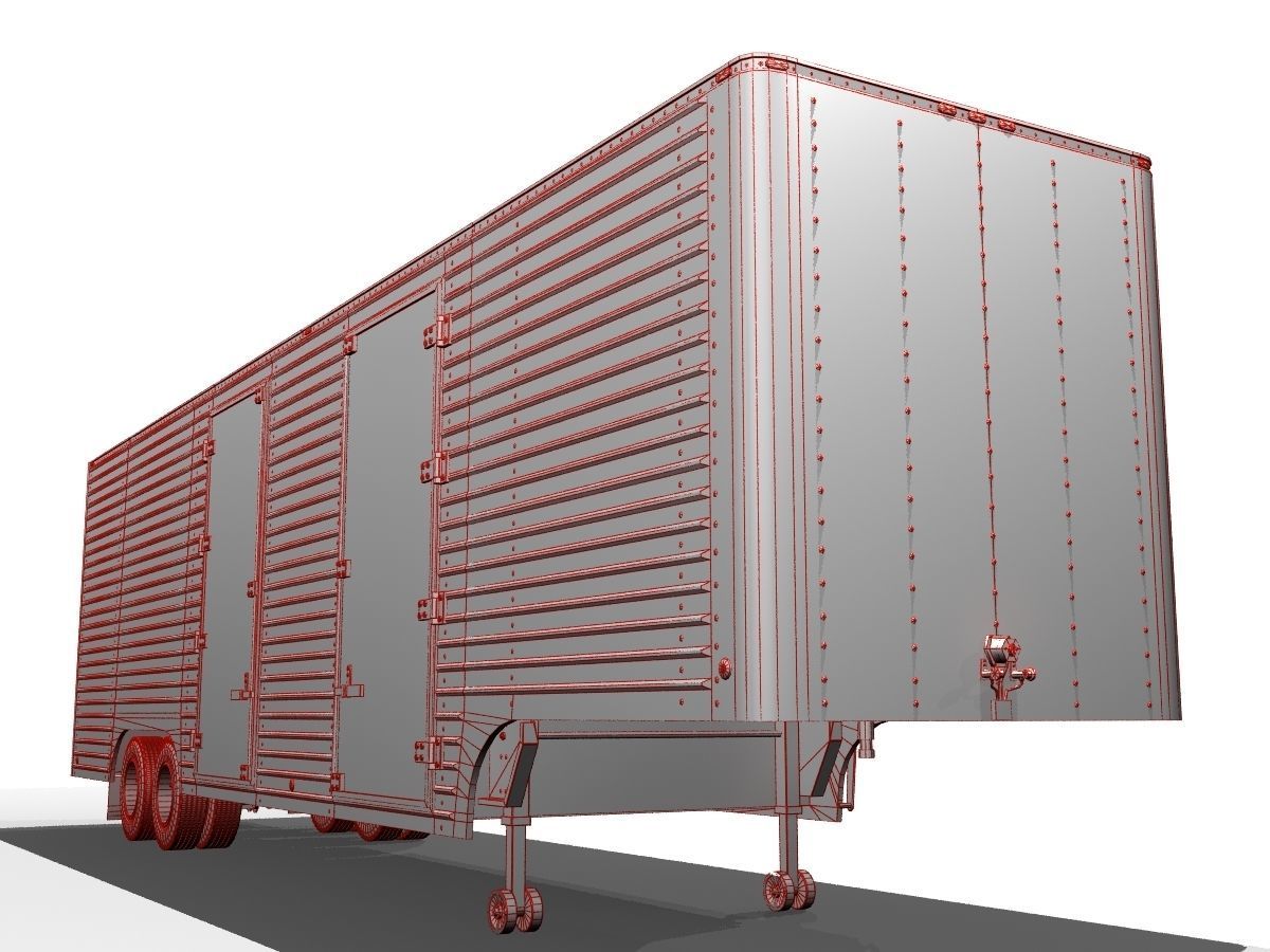 Vintage Moving Van 3D model_13