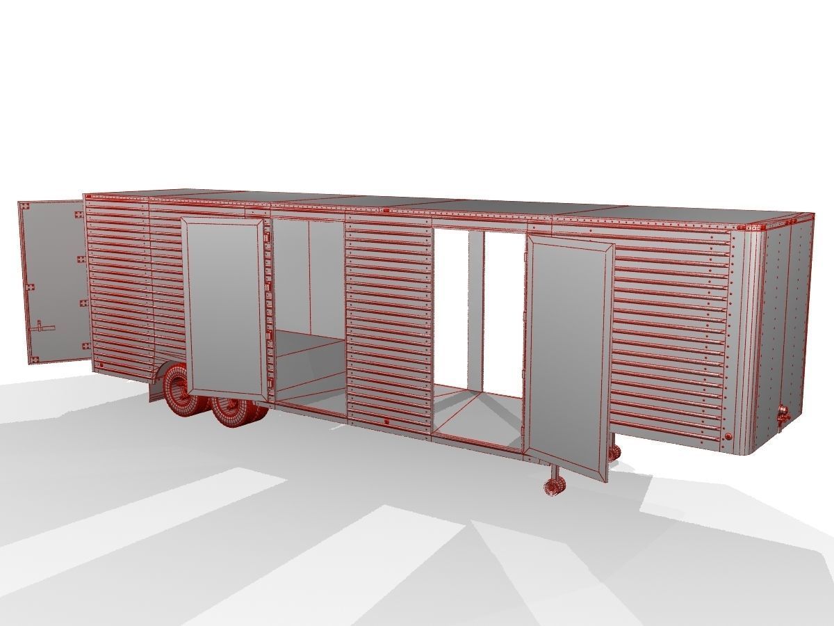 Vintage Moving Van 3D model_16