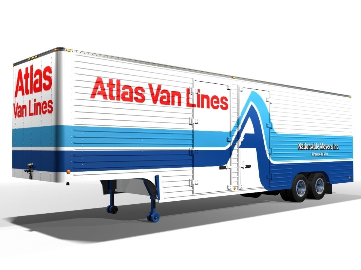 Vintage Moving Van 3D model_20