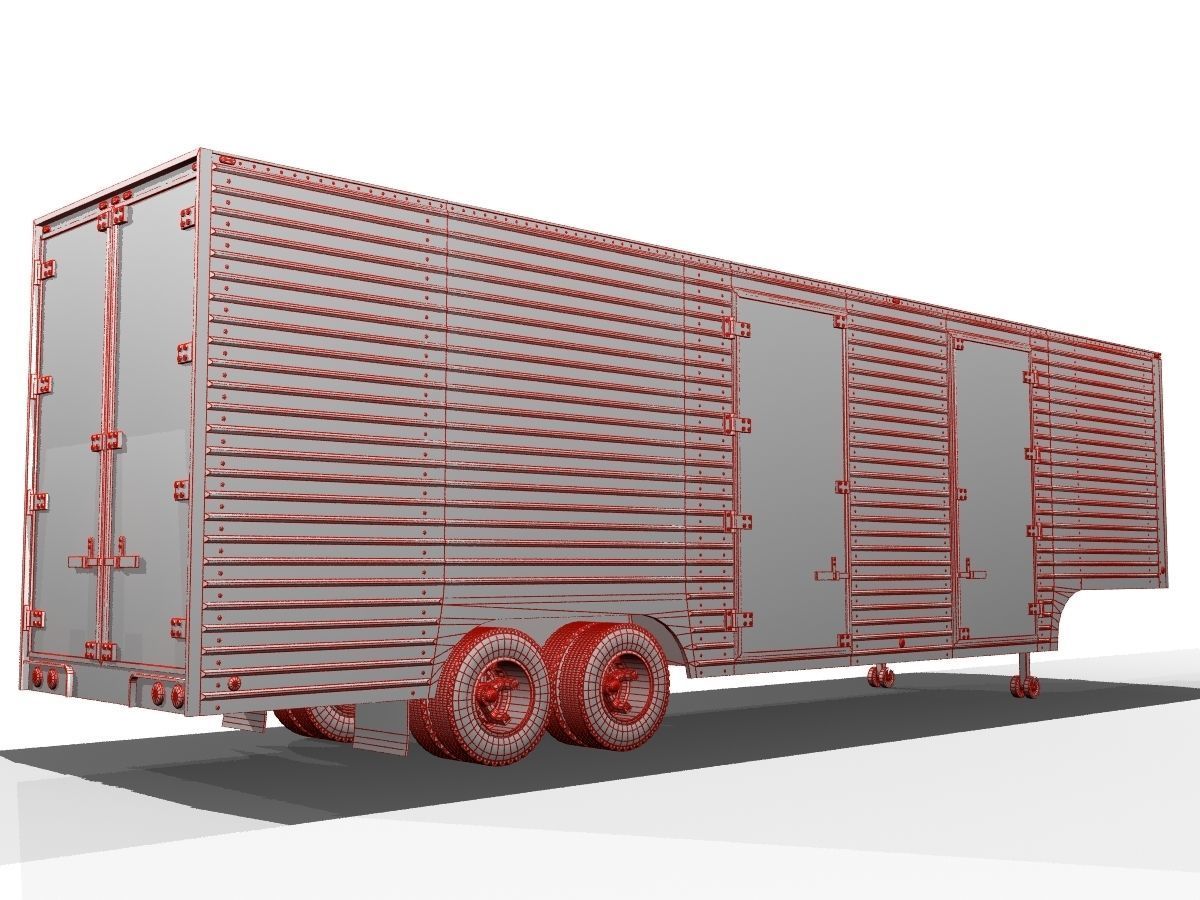 Vintage Moving Van 3D model_12