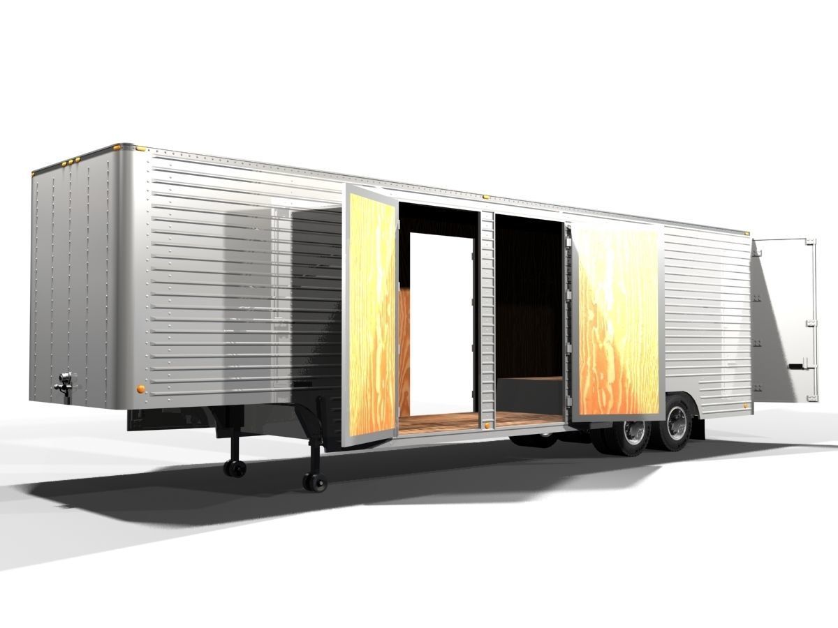 Vintage Moving Van 3D model_4