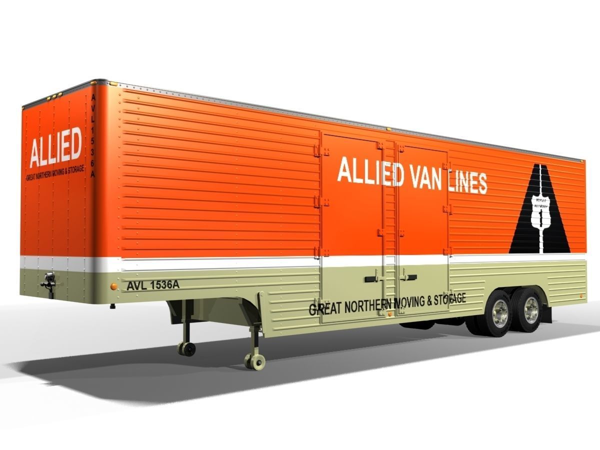 Vintage Moving Van 3D model_21