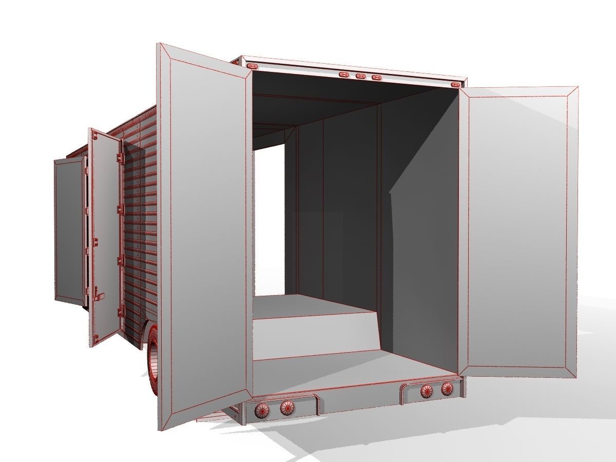 Vintage Moving Van 3D model_15