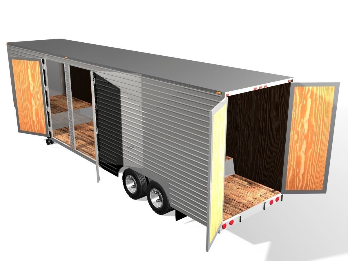 Vintage Moving Van 3D model_5