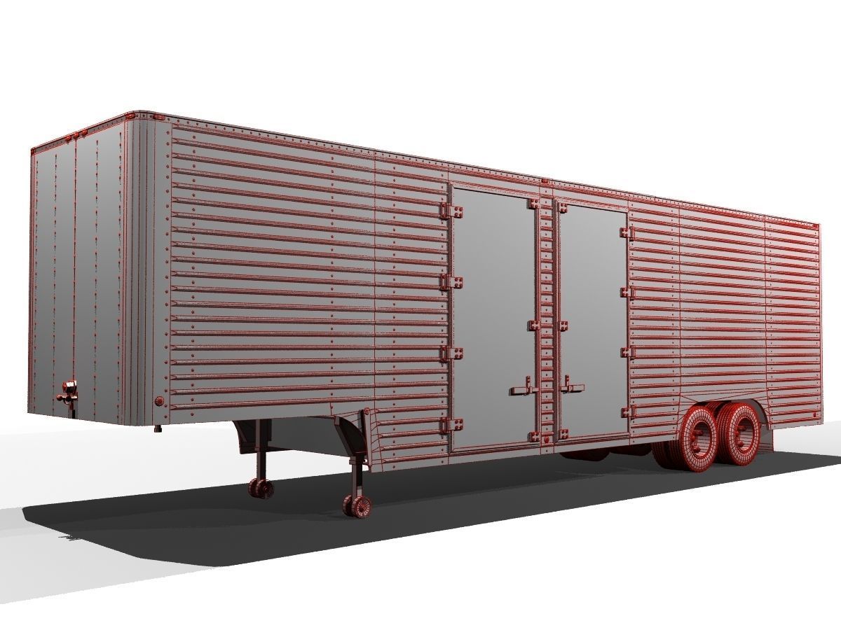 Vintage Moving Van 3D model_10