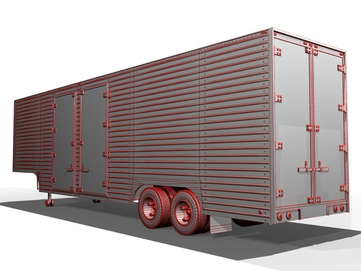 Vintage Moving Van 3D model_11