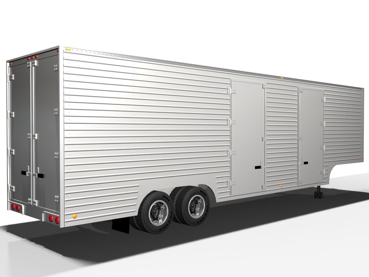 Vintage Moving Van 3D model_2