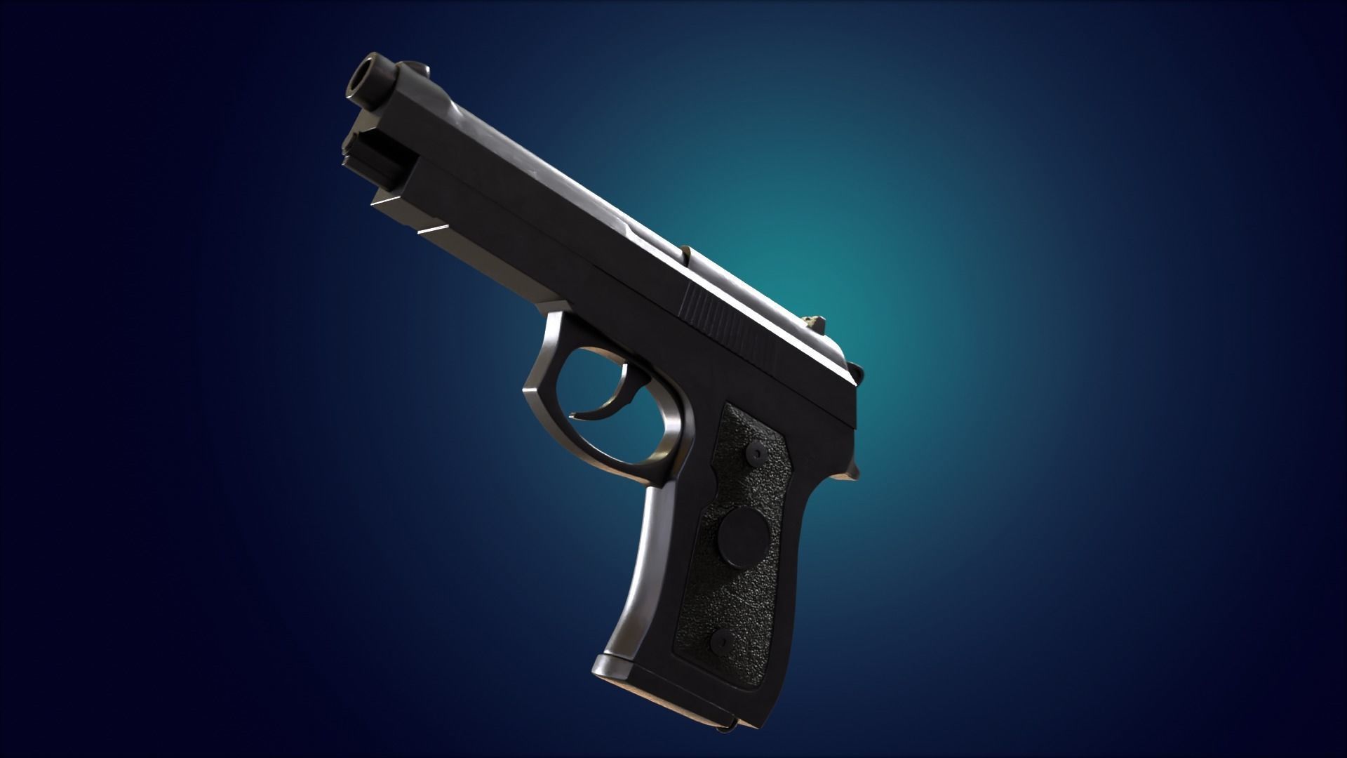 Beretta M9 Pistol 3D model_16