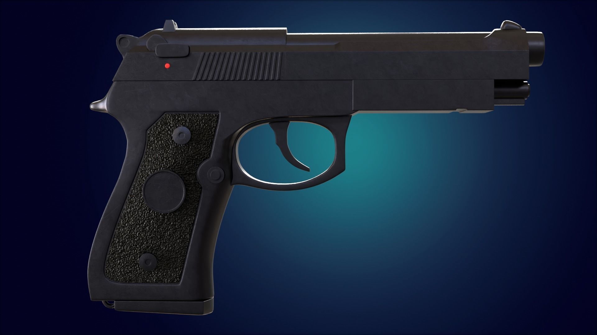 Beretta M9 Pistol 3D model_3