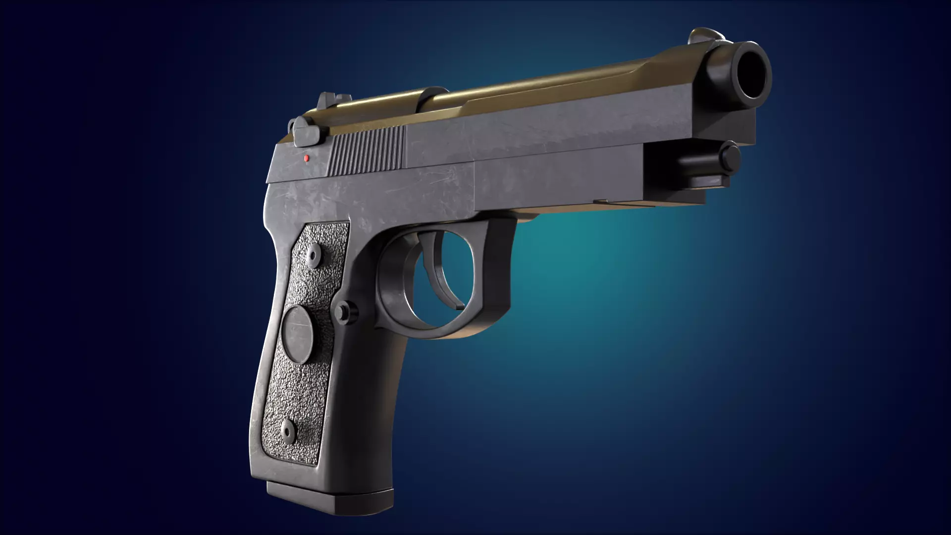 Beretta M9 Pistol 3D model_0