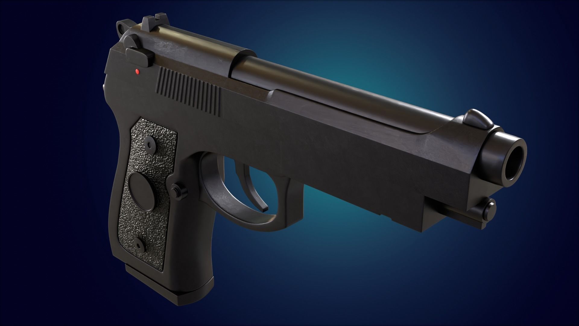 Beretta M9 Pistol 3D model_4