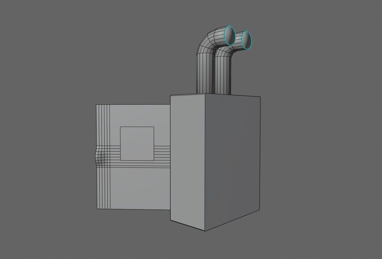 Circuit Breaker Box - Fuse - Electricity - Caixa de Disjuntores Low-poly 3D model_16