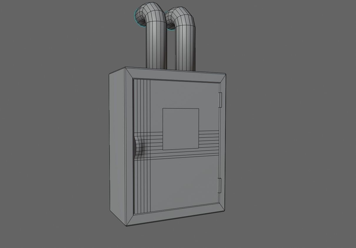 Circuit Breaker Box - Fuse - Electricity - Caixa de Disjuntores Low-poly 3D model_20