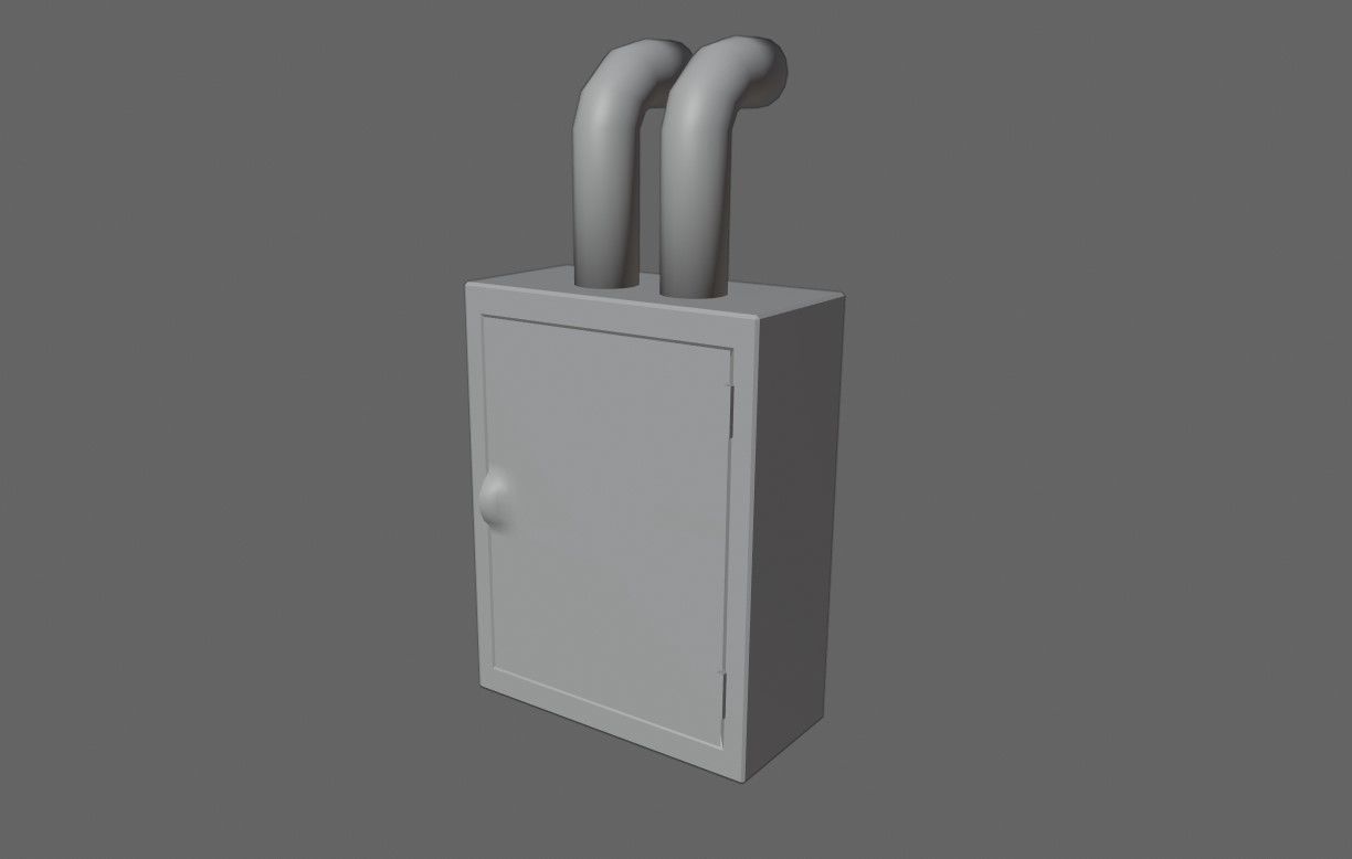 Circuit Breaker Box - Fuse - Electricity - Caixa de Disjuntores Low-poly 3D model_22