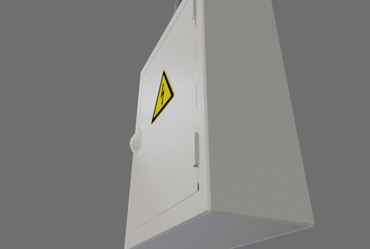 Circuit Breaker Box - Fuse - Electricity - Caixa de Disjuntores Low-poly 3D model_5