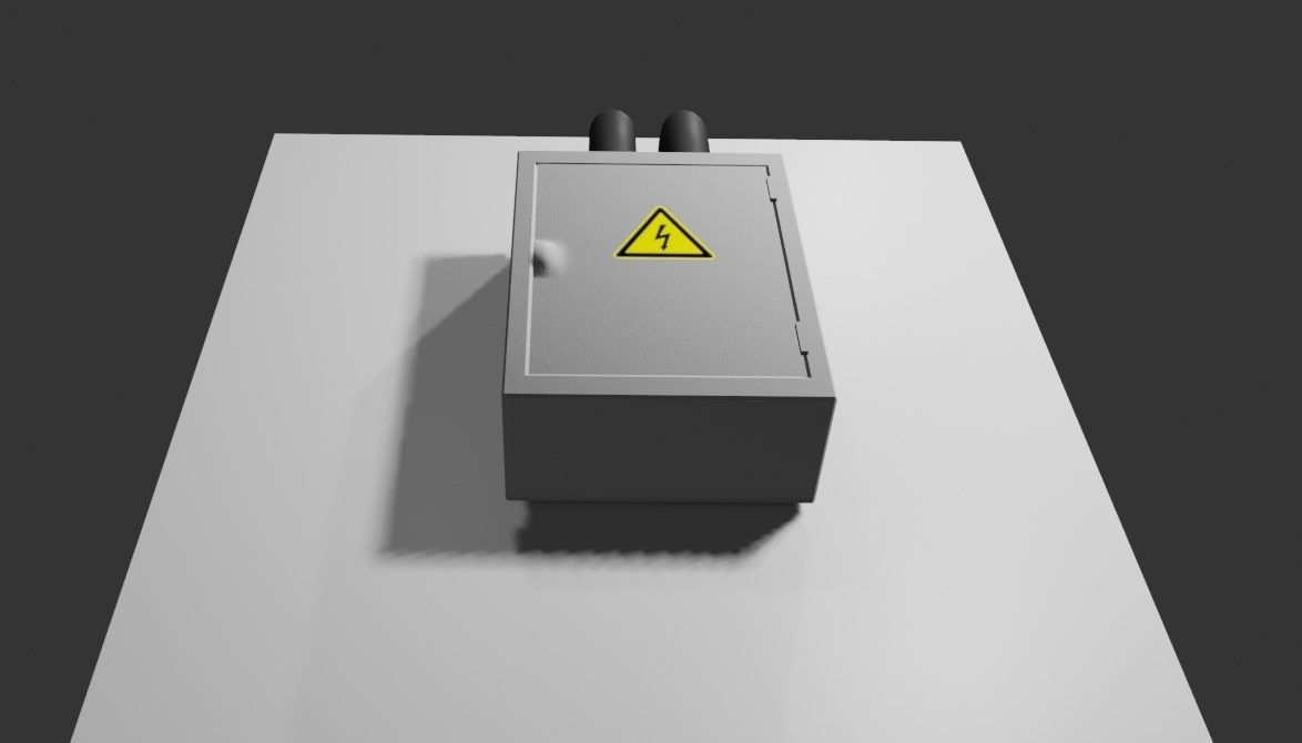 Circuit Breaker Box - Fuse - Electricity - Caixa de Disjuntores Low-poly 3D model_3