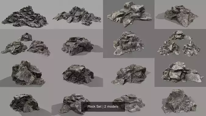 Rock Set pile of rocks