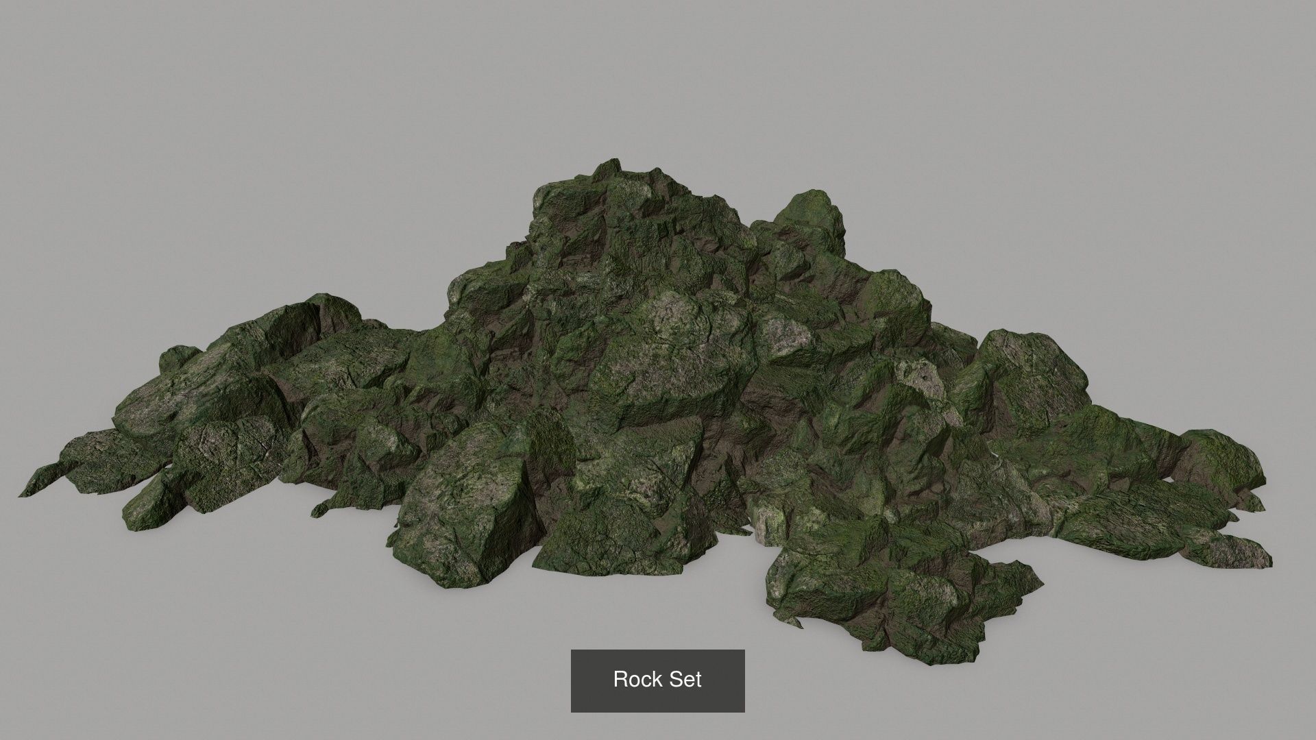 Rock Set mountain 3D Model Collection_2