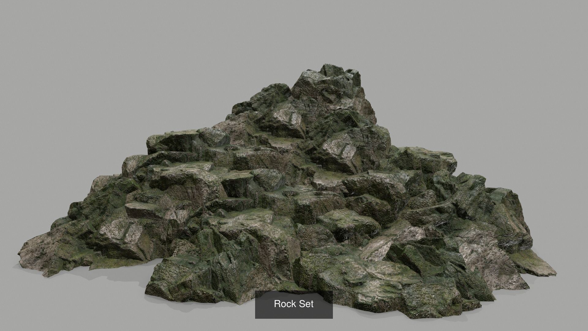Rock Set mountain 3D Model Collection_1