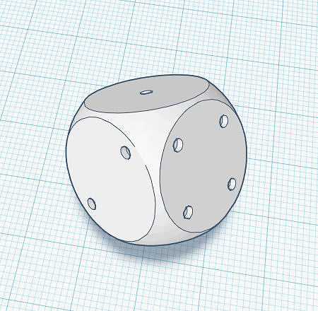simple dice 3D print model