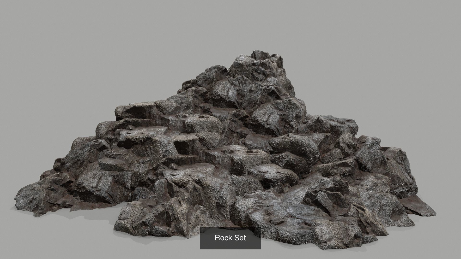 Rock Set 3D Model Collection_1