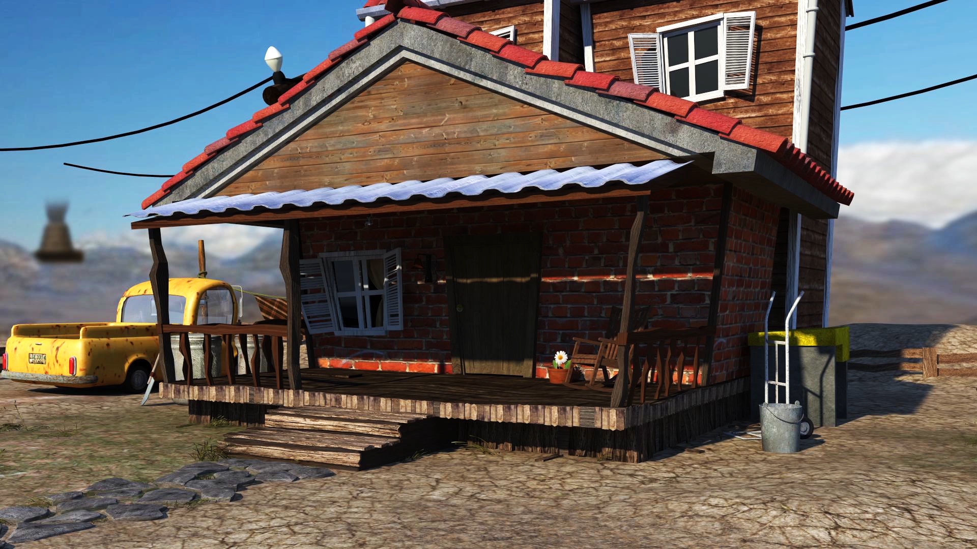 3D Cartoon house environment 3D model_7