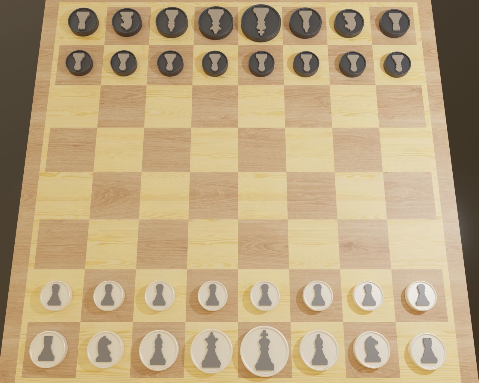 3D printable 2D Flat Chess and Checker Pieces 3D print model_4