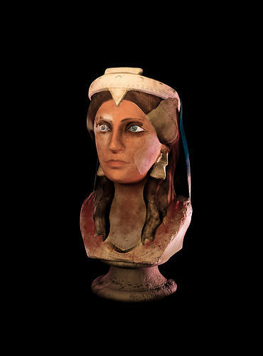 Ancient bust Free low-poly 3D model