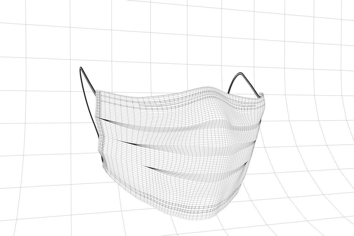 Surgical Mask 3D model_3