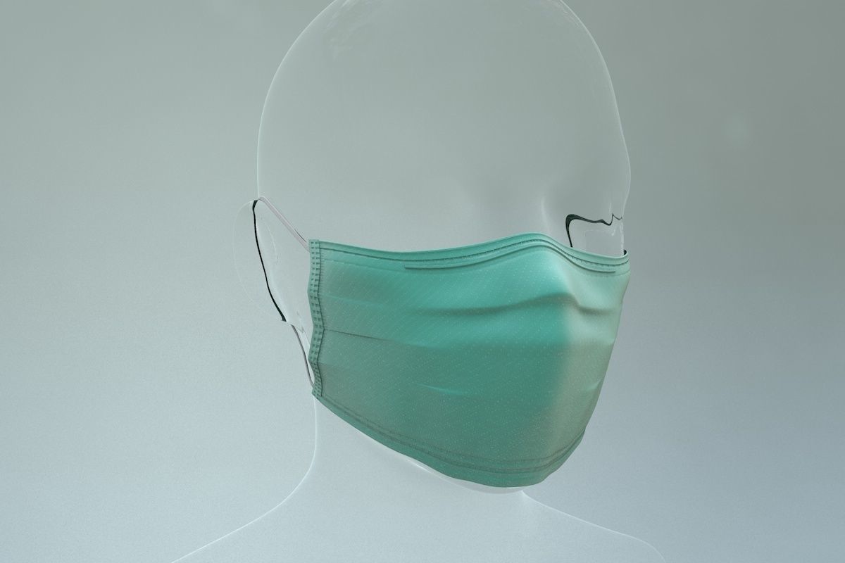 Surgical Mask 3D model_2