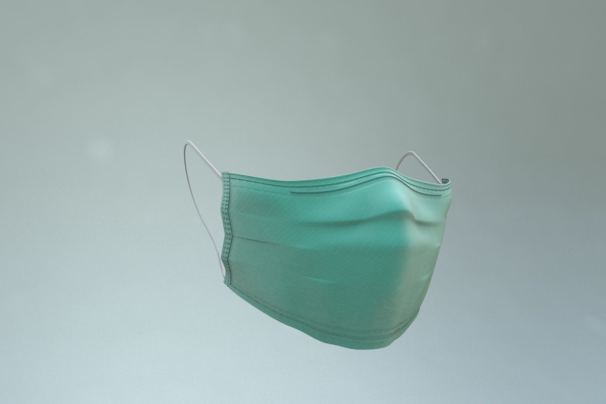 Surgical Mask 3D model_1